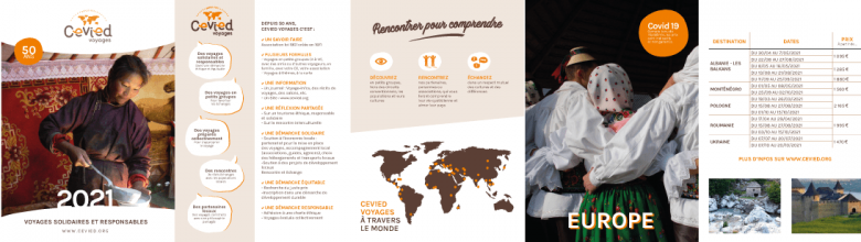 La brochure Cevied Voyages 2021 est en ligne !